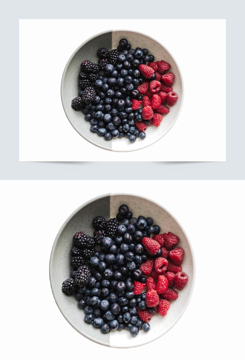 桑葚蓝莓树莓果盘